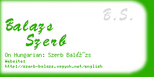 balazs szerb business card